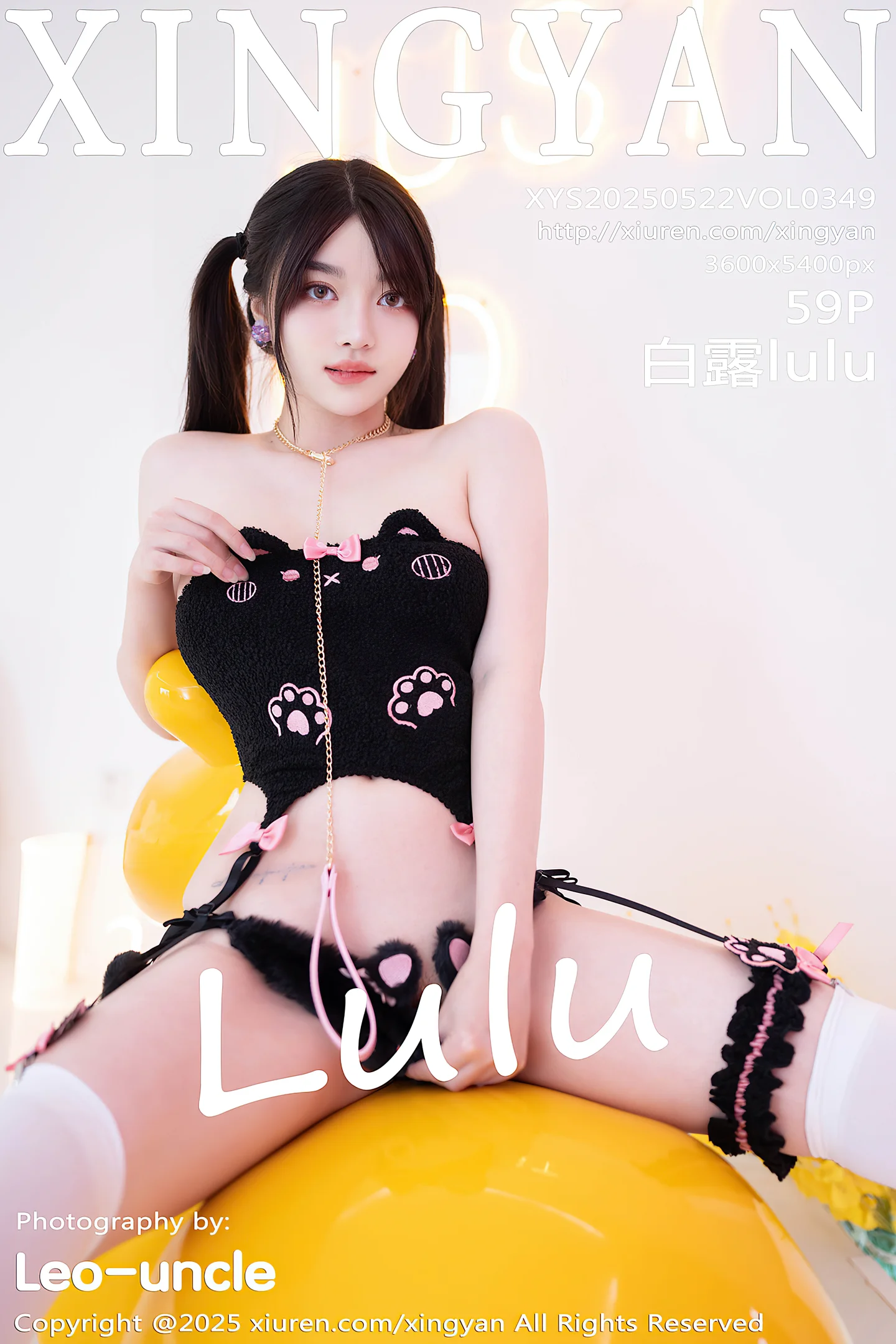 [XINGYAN星颜社]VOL.349_模特白露lulu性感黑色情趣内衣配白色丝袜秀完美曲线诱惑写真59P-秀人网 - XiuRen.Space